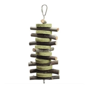 A&E Nibbles-Timothy-Hay-Stack-Chews-with--Wood-Sticks-Large
