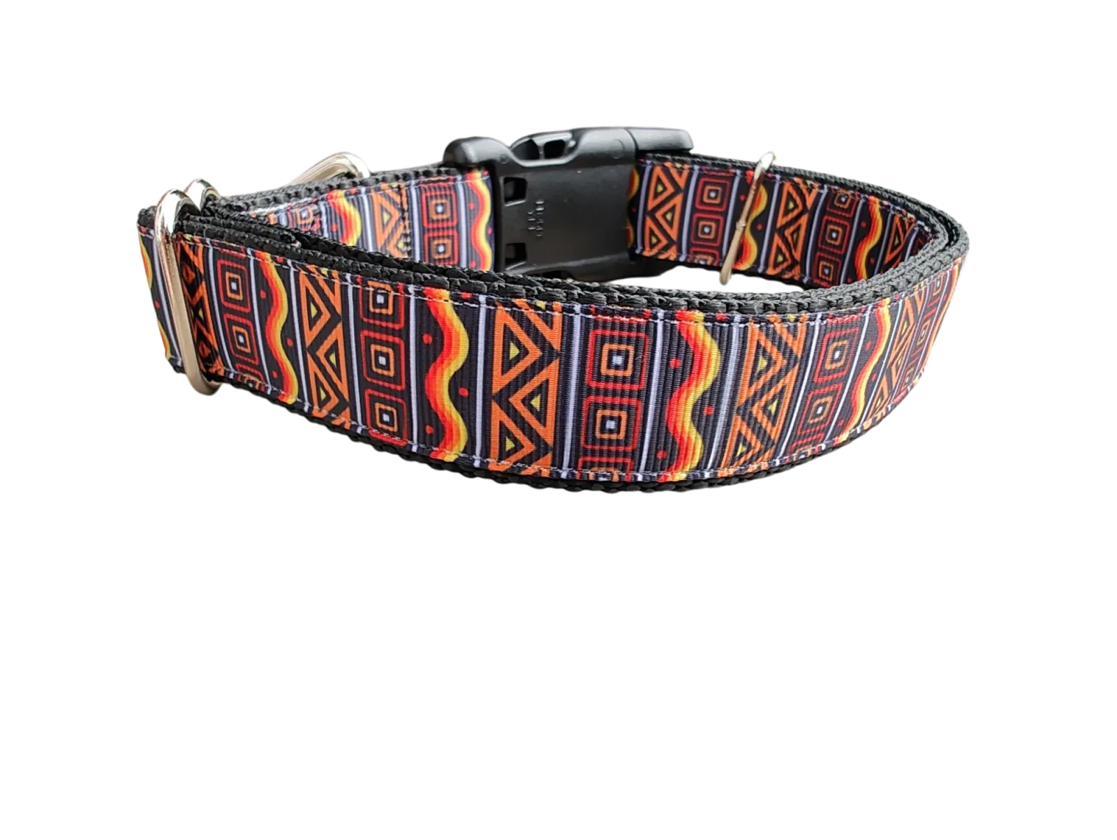 African Tribal Print Nylon Dog Collar - Image 2