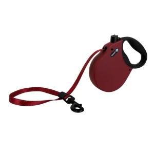 Alcott Adventure Retractable Belt Dog Leash - Red (Large, 16 ft)