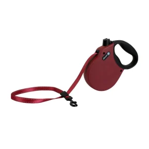 Alcott Adventure Retractable Belt Dog Leash - Red (Small, 16 ft)