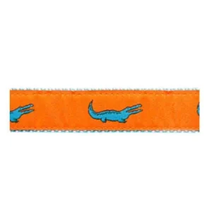 Alligator -- Blue on Orange