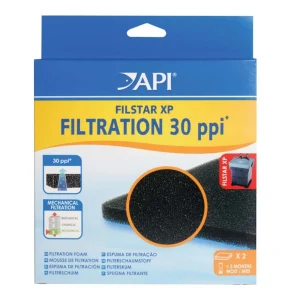 API Filstar Fine Filtration Foam 30 PPI, Black, 2 ct