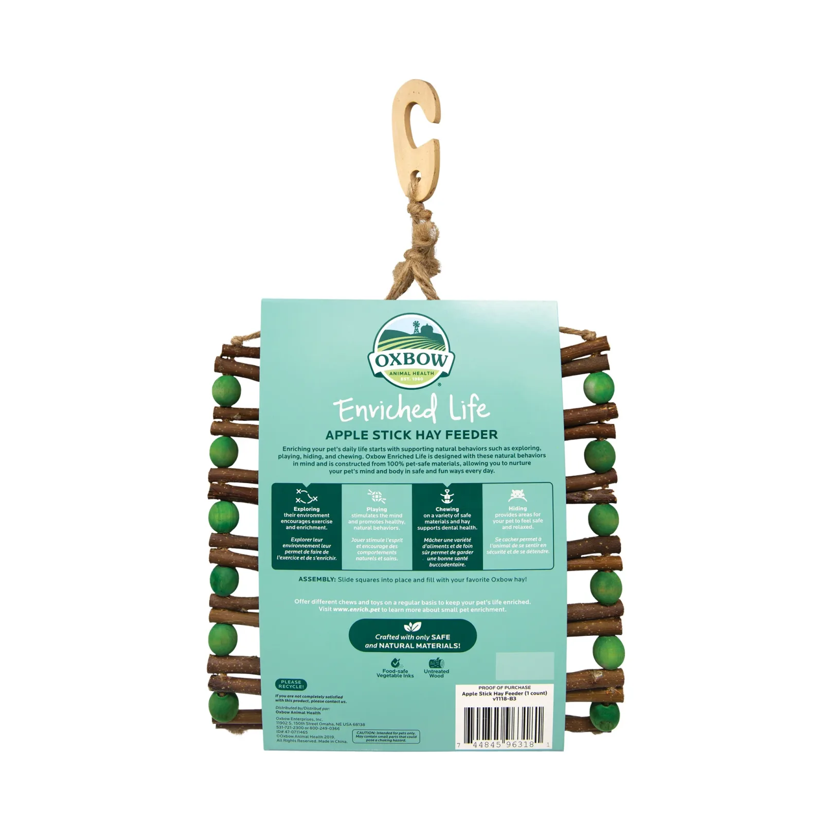 Apple Stick Hay Feeder (Enriched Life by Oxbow) - Image 2