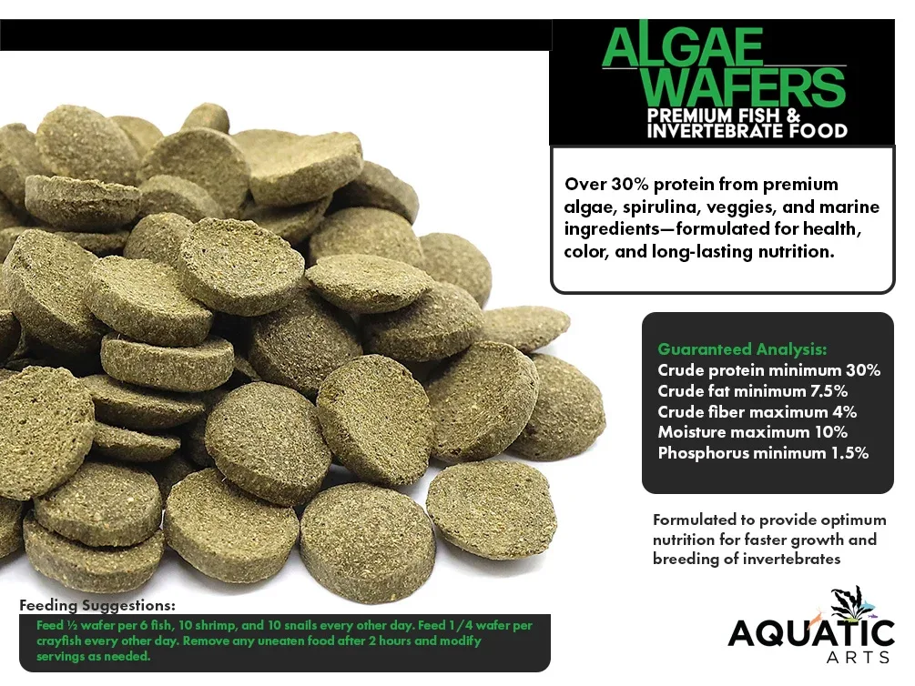 Aquatic Arts Algae Wafers for Fish and Invertebrates (8 oz.)