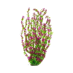 AquaTop Aquarium Plant with Weighted Base, Green, Pink, 30 in, Tall