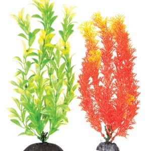 AquaTop Aquarium Plants Orange, Green 10 in 2 ct