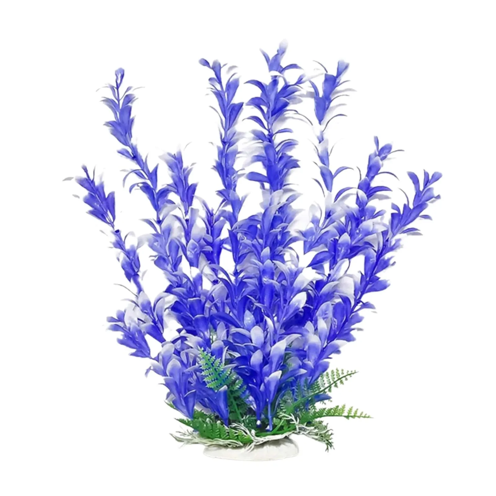 AquaTop Bacopa Aquarium Plant with Weighted Base, Blue, White, 12 in