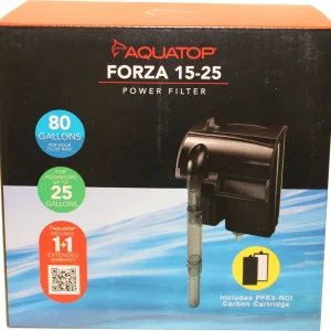 AquaTop FORZA 1525 Power Aquarium Filter Black, 80 GPH