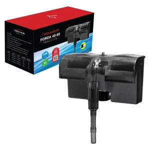 AquaTop FORZA 4080 Power Aquarium Filter with Surface Skimmer Black, 240 GPH