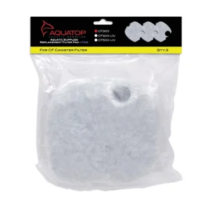 AquaTop Replacement Aquarium Filter Sponge for CF Series Filters For CF300, White, 3 ct