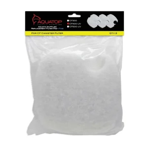AquaTop Replacement Aquarium Filter Sponge for CF Series Filters For CF400UV, White, 3 ct