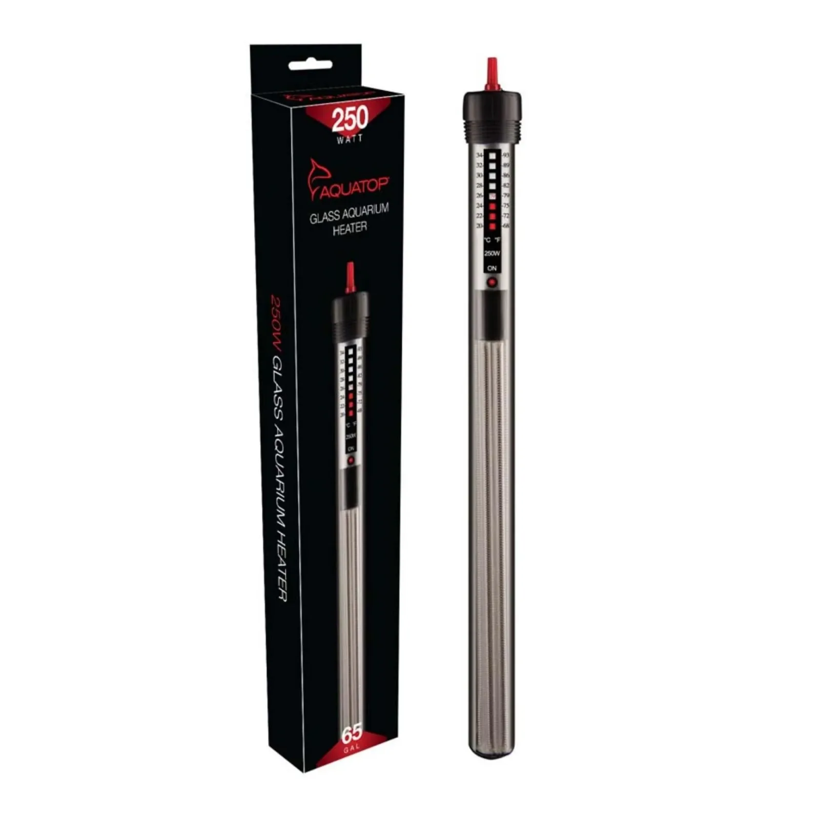 AquaTop Submersible Glass Aquarium Heater, 250W