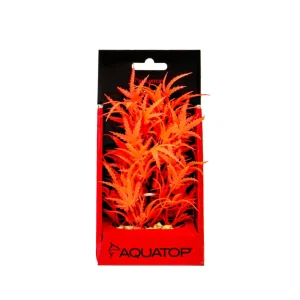 AquaTop Vibrant Fluorescent Cannabis Plant, Red, 6 in