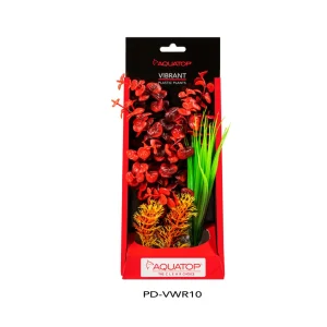 AquaTop Vibrant Wild Plant, Red, 10 in