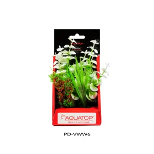 Aquatop Vibrant Wild Plant White 6 in