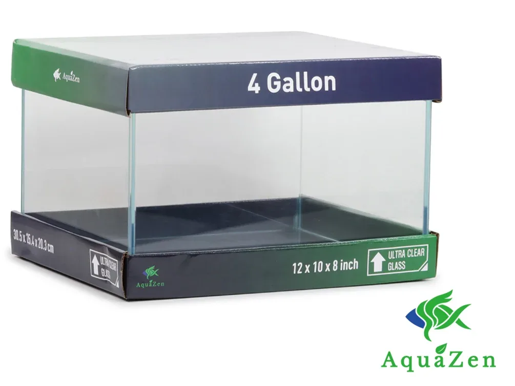AquaZen 4 gallon High Clarity Glass Aquarium
