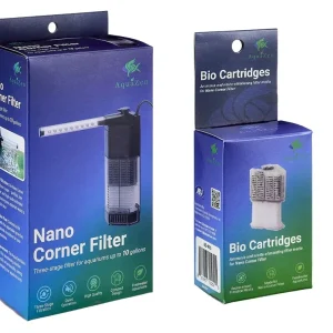 AquaZen Nano Corner Filter Bundle with Replacement Cartridge