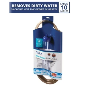 Aqueon Aquarium Siphon Vacuum Aquarium Gravel Cleaner No Bulb Large, 10 in