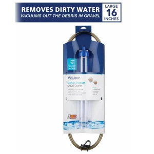 Aqueon Aquarium Siphon Vacuum Aquarium Gravel Cleaner No Bulb, Large, 16 in
