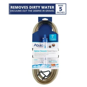 Aqueon Aquarium Siphon Vacuum Aquarium Gravel Cleaner No Bulb, Mini, 5 in