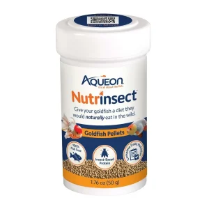 Aqueon Nutrinsect FishFree Fish Food Goldfish Pellets, 1.76 oz