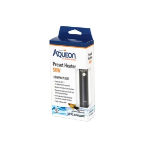 Aqueon Preset Aquarium Heater Black, 50W, up to 20 gal