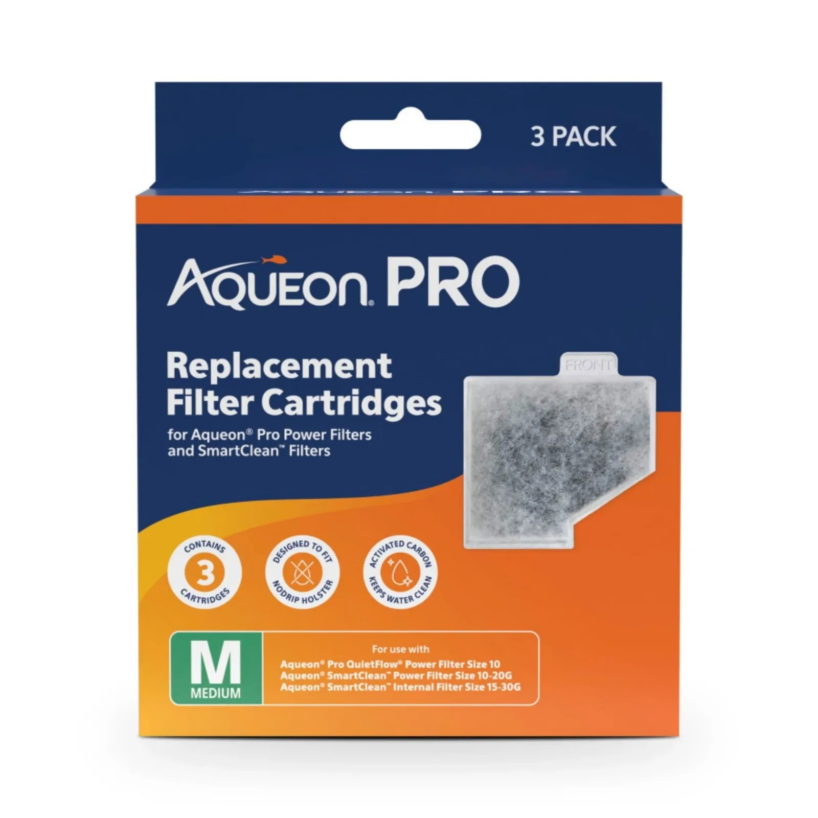 Aqueon Pro Replacement Aquarium Filter Cartridges Medium, 6 ct
