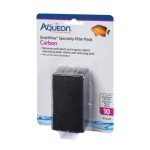 Aqueon Replacement Specialty Aquarium Filter Pads Carbon, 10