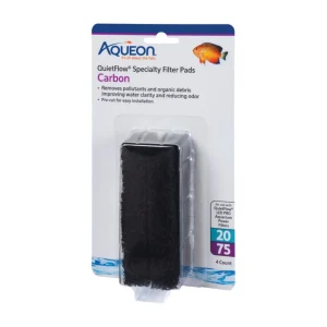 Aqueon Replacement Specialty Aquarium Filter Pads Carbon, 20/75