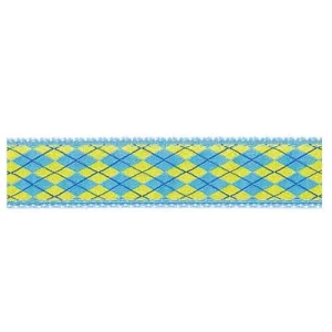 Argyle -- Light Blue & Yellow