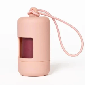Aria English Rose Waste Bag Dispenser - Elegant Dog Leash-Attachable Dog Poop Bag Holder