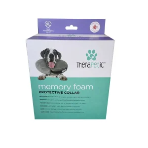 Arlee Pet Products TheraPetic Memory Foam Protective Dog Collar Charcoal, 18 - 21 in