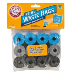 Arm & Hammer Disposable Waste Bags Refills Assorted 180 ct