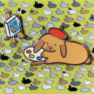 Artist Bunny w/ Easel PIN | NEW