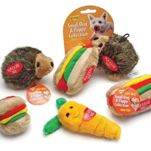 Aspen Hamburger with Squeakers Small Dog & Puppy Dog Toy Multi-Color Small