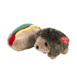 Aspen Hedgehog & Hotdog with Squeakers Small Dog & Puppy Dog Toy Multi-Color Small, 2 ct