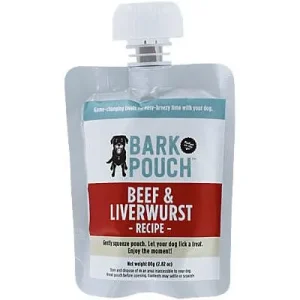 Clean Run Bark Pouch - Beef & Liverwurst, 80 gm Pouch