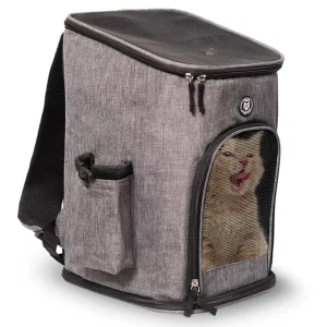 Barkbutler x Fofos Backpack Carrier for Small Dogs and Cats (Grey)