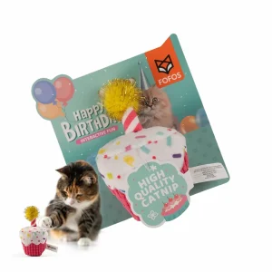 Barkbutler x Fofos Birthday Cake Catnip Toy for Cats