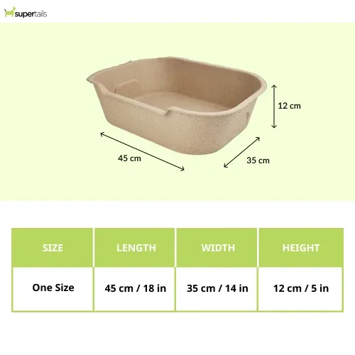 Barkbutler x Fofos Disposable Litter Box for Cats (Beige) - Image 2