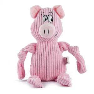Barkbutler x Fofos Fluffy Pig Pink Plush Toy for Dogs (Pink)