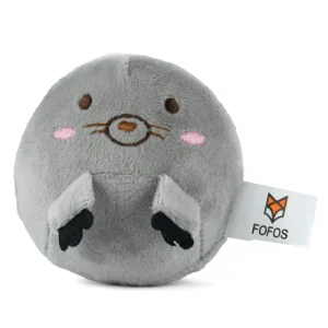 Barkbutler x Fofos Slow Rising Animal Toy Set for Dogs (Grey) | For Soft Chewers