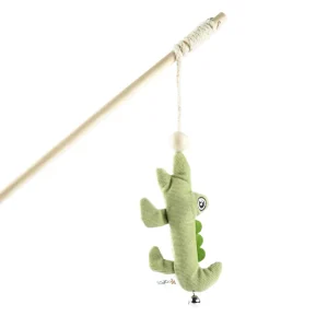 Barkbutler x Fofos Wand Crocodile Toy for Cats