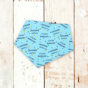 "Barkday on Blue" Dog Bandana