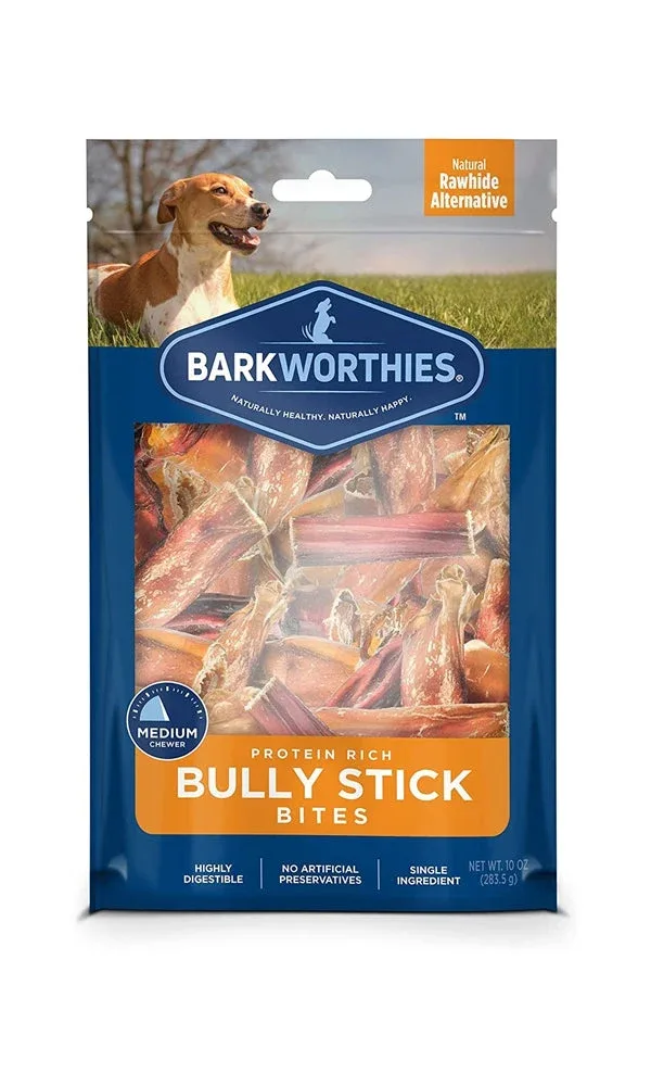 Barkworthies Bully Stick Bites Dog Treat 10 oz