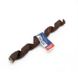 Barkworthies Collagen Beef Stick Curly Dog Treat 9 in, 20 ct