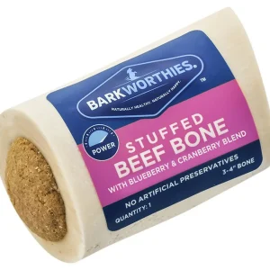Barkworthies Dog Shin Bone Stuffed Bcn 3-4 in