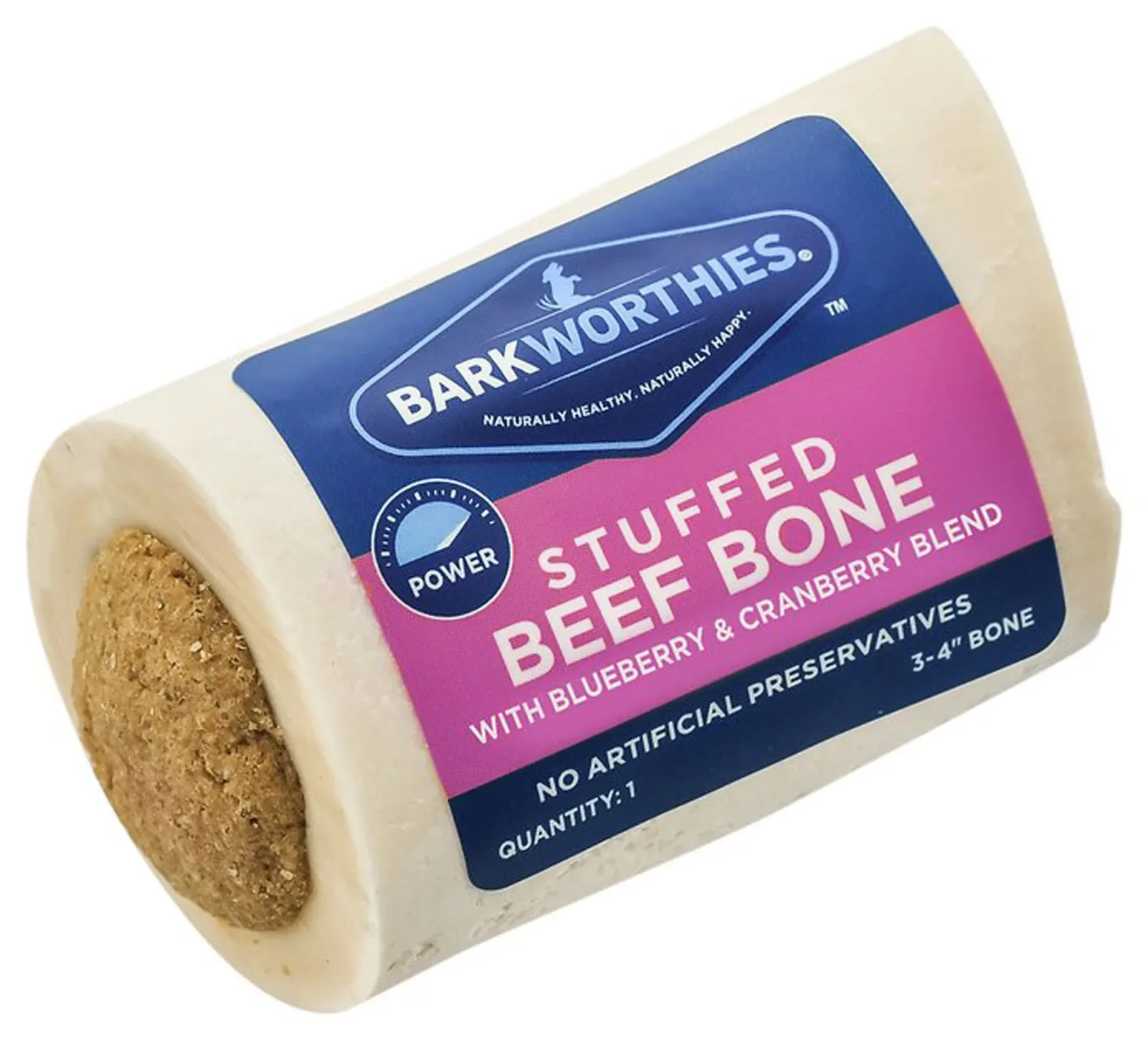 Barkworthies Dog Shin Bone Stuffed Bcn 3-4 in