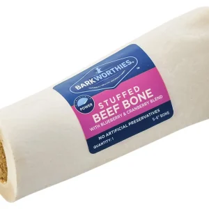 Barkworthies Dog Shin Bone Stuffed Bcn 5-6 in