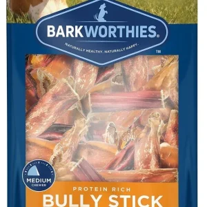Barkworthies - Long-Lasting Bully Stick Bites Dog Treat, 16 oz Bag
